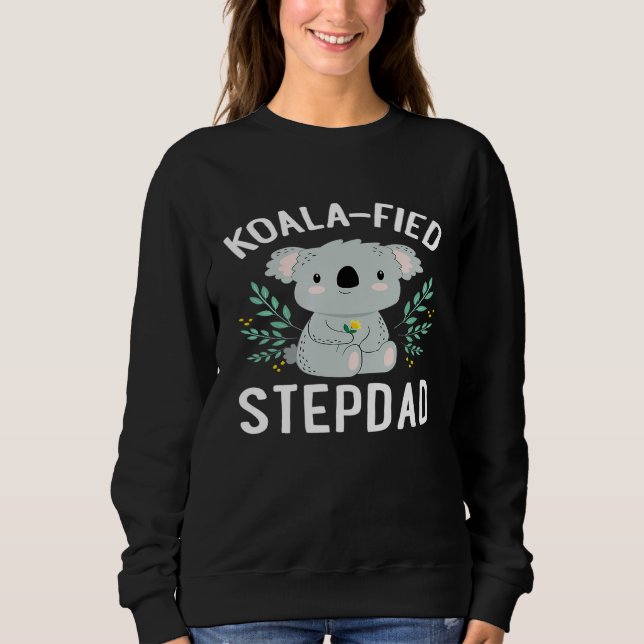 Camiseta Mens Koala-Fied Stepdad Cute Koala Bear Pun Piada  (Frente)