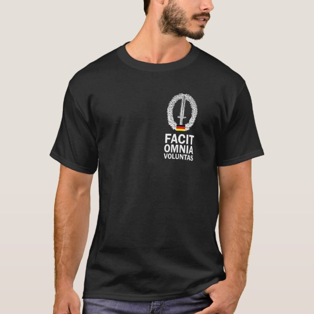 Camiseta Mens Ksk Comando Forças Especiais Calw Elite Unida (Frente)