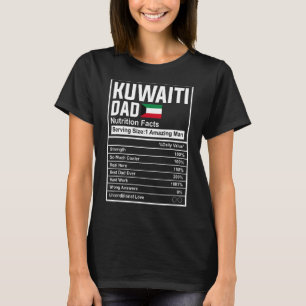Camiseta Mens Kuwaiti Pai Fatos Nutrição Dia de os pais Nat
