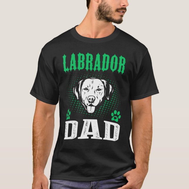 Camiseta Mens Labrador - Dia de os pais Pet (Frente)