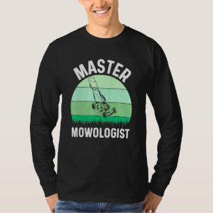 Camiseta Mens Lawn Mowologista Mestre Mowologista Landscapi