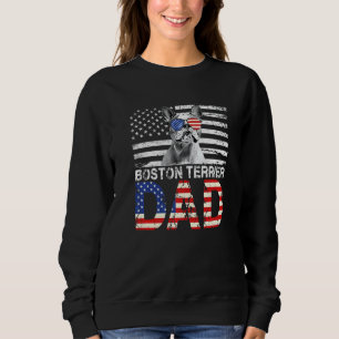 Camiseta Mens Legal Boston Terrier Pai Eua Flag Patriótico