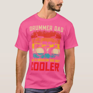 Camiseta Mens Legal Drummer Pai Músico Presente Shirt Drums