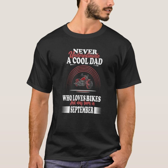 Camiseta Mens Legal Pai Pai Aniversário de setembro Motor d (Frente)