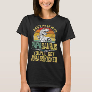 Camiseta Mens Legal Papasaurus Dinossauro Rex Vintage Pai