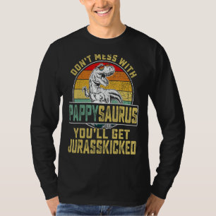 Camiseta Mens Legal Pappysaurus Dinosaur Rex Vintage Padre"