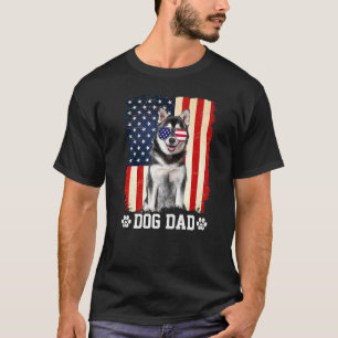 Camiseta Mens Legal Siberian Husky Dog Pai American Flag Fa