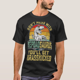 Camiseta Mens Legal Stepdadsaurus Dinosaur Rex Vintage Fath