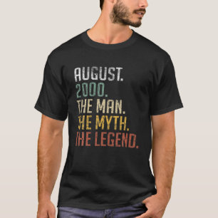 Camiseta Mens Legend August 2000 - aniversário de 21 anos M