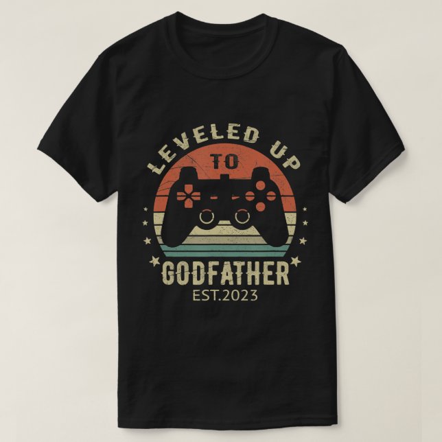 Camiseta Mens Levada até Goddad 2023 para Vídeo Gamer (Frente do Design)