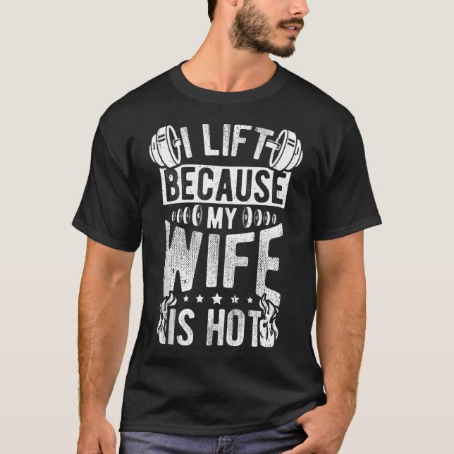 Camiseta Mens, Levanto Porque Minha Esposa É Uma Malhação E (Frente)