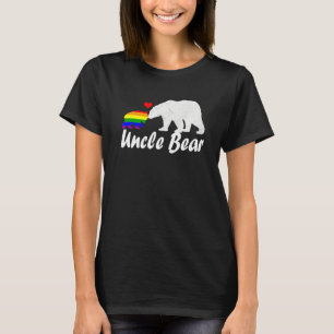 Camiseta Mens Lgbt Tio Bear Orgulho gay Equal Rights Rainbo