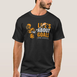 Camiseta Mens Life's Sobre Metas Lacrosse Para Meninos Lacr