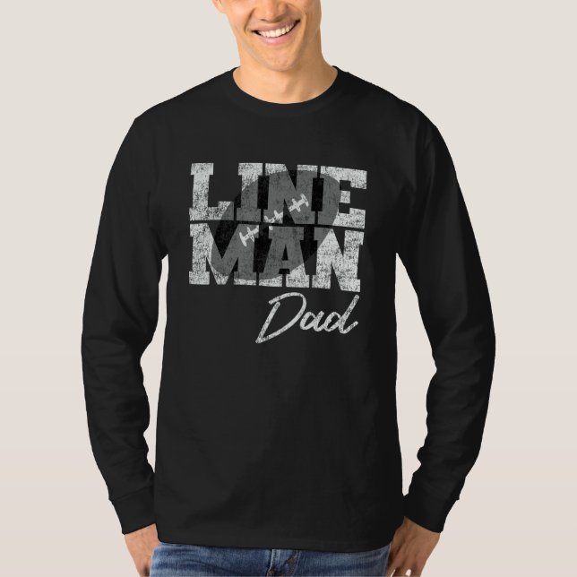 Camiseta Mens Lineman Dad  Football Player Matching Family (Frente)