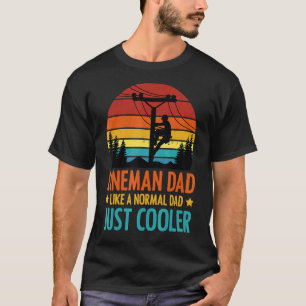 Camiseta Mens Lineman Pai Como Um Pai Normal Apenas Gordura