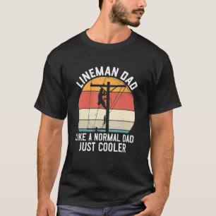 Camiseta Mens Lineman Pai Como Um Pai Normal Só Mais Frio