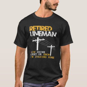 Camiseta Mens Lineman Retirement Funny Eleicial Occupati
