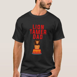 Camiseta Mens Lion Tamer Pai Engraçado Circo Pensado Crianç