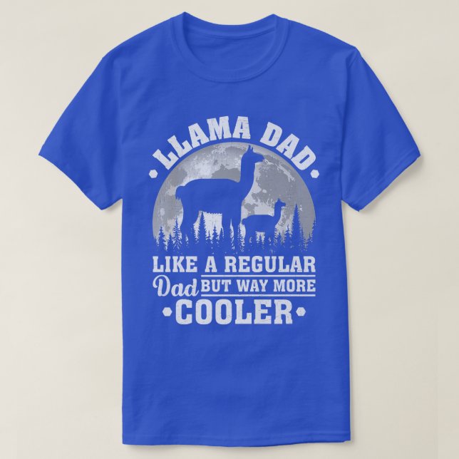 Camiseta Mens Llama Pai Como Um Pai Normal Engraçado Llama  (Frente do Design)