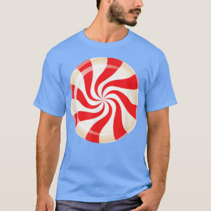 Camiseta Mens lollipop doce de cana-de-pimento-pimenta