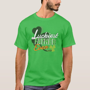 Camiseta Mens Luckiest Padre Ever Family Dia de São Patrí