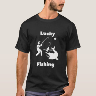 Camiseta Mens Lucky Pescaria Para Todos Os Pescadores Da S