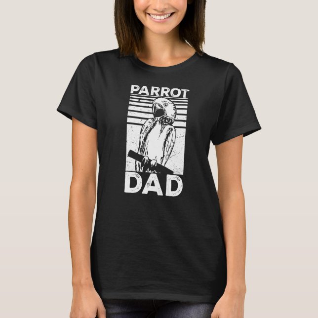 Camiseta Mens Macaw Bird Parrot Pai Parakeet (Frente)