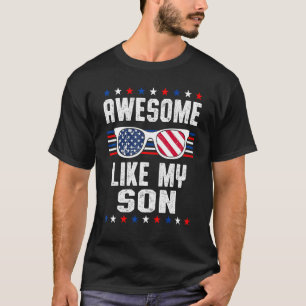 Camiseta Mens Mãe Pai Cita Incrível Como Meu Filho Feliz Pa