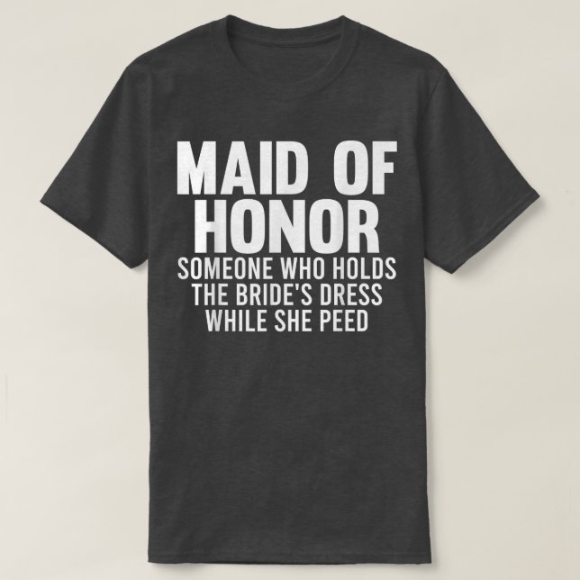 Camiseta Mens maid of honor someone bride's bride team  (Frente do Design)