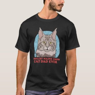 Camiseta Mens Maine Coon Cat Pai Cats Proprietário Maine Co