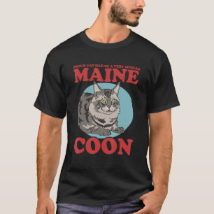 Camiseta Mens Maine Coons Pai De Gato De Um Maine Coon Malh