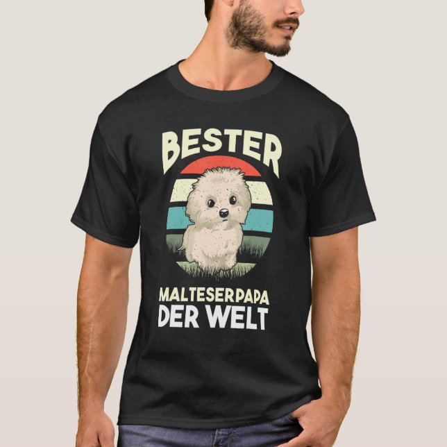 Camiseta Mens Maltese Maltese Dad (Frente)