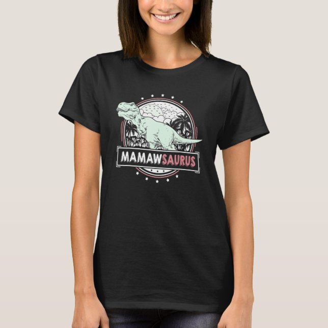 Camiseta Mens MamawSaurus Mamaw ideal para Dia de as mães f (Frente)