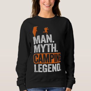 Camiseta Mens Man Myth Acampando Lenda Diversão do Urso Pia