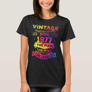Camiseta Mens Man Myth Legend 1977 46º Aniversário para 46 