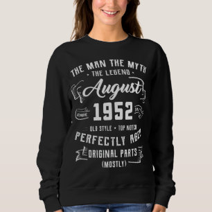Camiseta Mens Man Myth Legend August 1952 70 aniversário 70