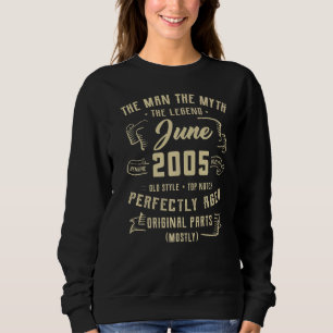 Camiseta Mens Man Myth Legend junho de 2005 17º aniversário