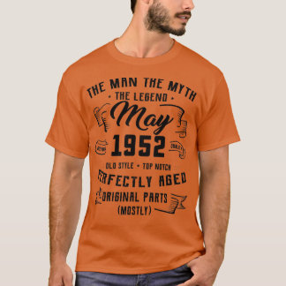 Camiseta Mens Man Myth Legend maio 1952 70 Birthday Gift 7