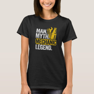 Camiseta Mens Man Myth Mechanic Legend Car Garage Pai M