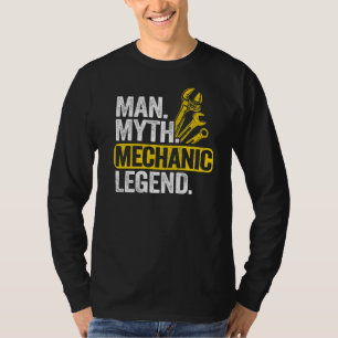 Camiseta Mens Man Myth Mechanic Legend Car Garage Pai M