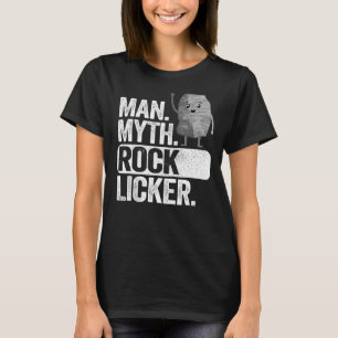 Camiseta Mens Man Myth Rock Licker Pai Vovô Piada Geologia
