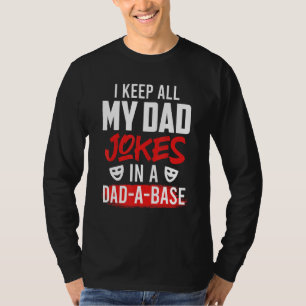 Camiseta Mens Mantém As Minhas Piadas Num Pai Uma Pai Base