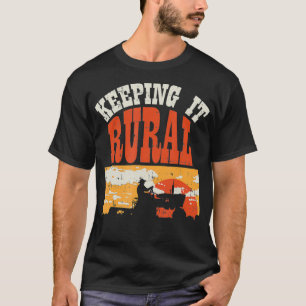 Camiseta Mens Mantendo-O Trator De Vintagem Engraçado Rural