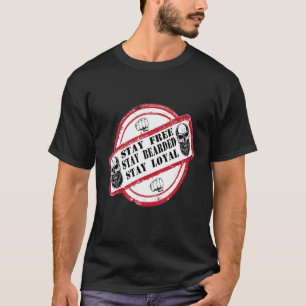Camiseta Mens Mantenham-Se Livres De Barba Leal