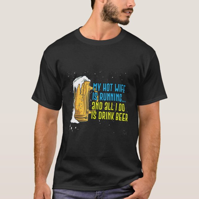 Camiseta Mens Marathon Running e Cross Country Runner Bee (Frente)