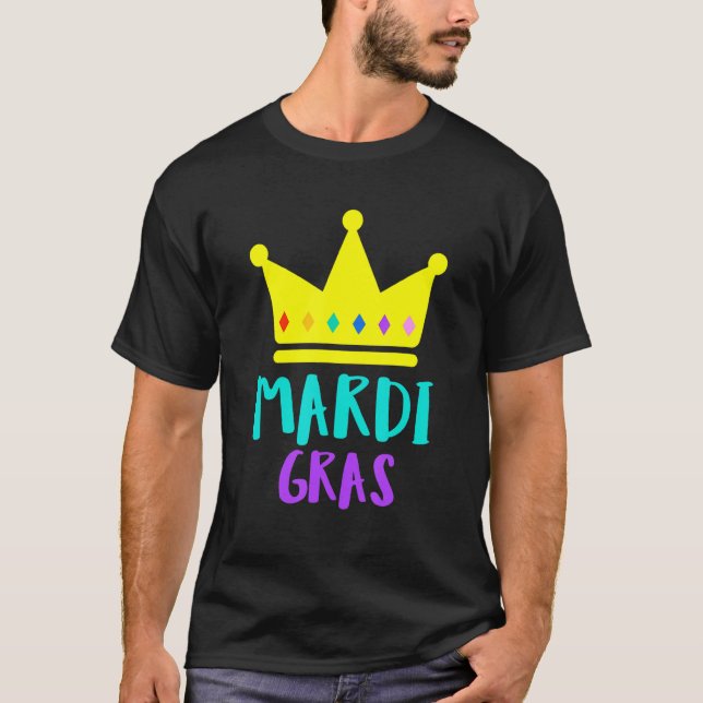 Camiseta Mens Mardi Gras para Homens Mardi Gras Descobre Ma (Frente)