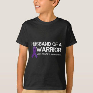 Camiseta Mens Marido de Um Guerreiro Alzheimer