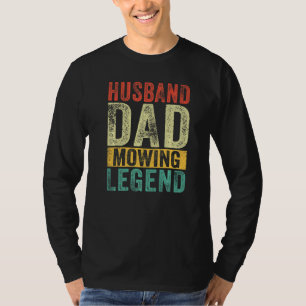 Camiseta Mens Marido Pai Remando Legenda Mower Pai Dia