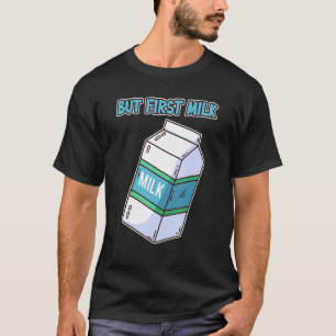 Camiseta Mens Mas Primeiro Leite Chocolate De Morango Agita