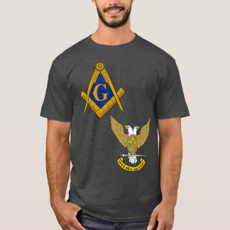 Camiseta Mens Mason Scottish Rite Split T Masonic Tee